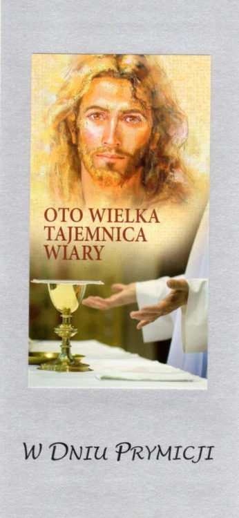 Karnet PRYMICJE ręcznie robiony różne wzory - 13277