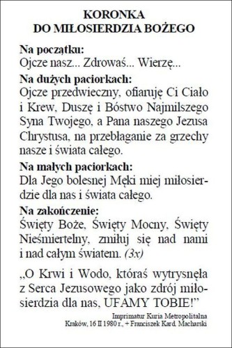 Obrazek Jezus Miłosierny. Jezu ufam Tobie. Koronka do Miłosierdzia Bożego (z Wilna) - 06239
