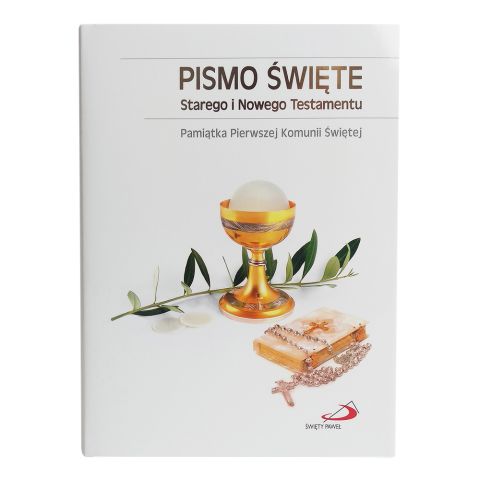 Pismo św.SiNT białe,Pamiątka I Komunii Św (książka) - praca zbiorowa, Biblia, Edycja św. Pawła, 2020 r., oprawa twarda - 48733 5907564028141