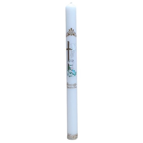 Świeca Chrzest - Chrzcielnica, gołąbek, kalkomania kolorowa - 35378