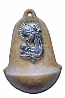 Kropielnica alabaster - Matka Boża z Dzieciątkiem - 35264