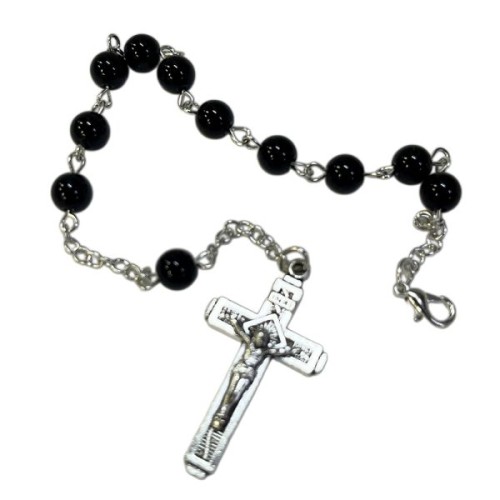 Bransoletka - dziesiątka różańca zapinana (Onyx) - 44345