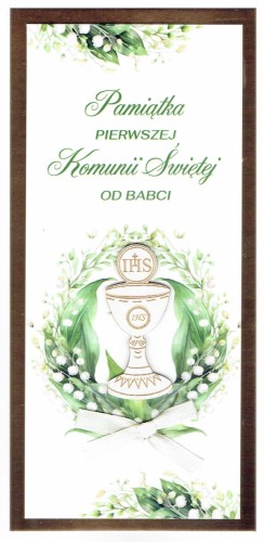 Karnet I Komunia Św. od BABCI (SKLEJKA) różne wzory - 57729
