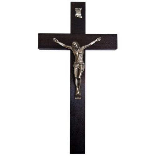 Krzyż wiszący drewniany h40cm WENGE - 11526