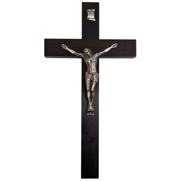 Krzyż wiszący drewniany h40cm WENGE - 11526