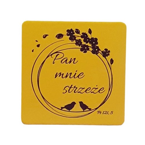 Podkładka korkowa pod kubek. Pan mnie strzeże - 68524