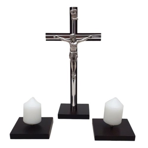 Zestaw kolędowy drewniany wenge DUŻY BLISTER OKRĄGŁY - 67870