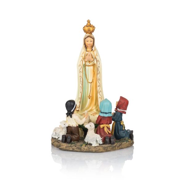 Figura Matka Boża Fatimska z dziećmi 21cm - 66659 5902689307355