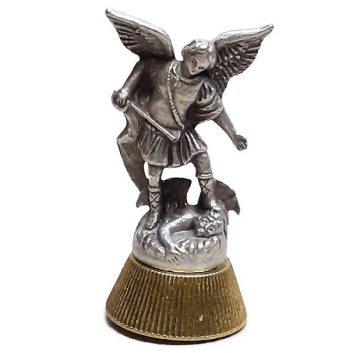 Figurka samoprzylepna Św. Michał Archanioł metalowy 5cm - 66281