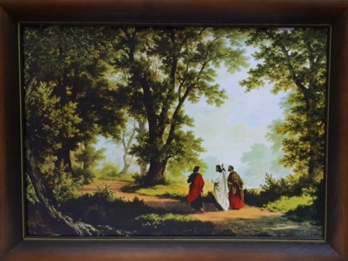 Obraz 60x81cm Droga do Emaus rama brązowa - 63750