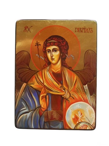Ikona drukowana 14x19cm Archanioł Gabriel DRUK NA DESCE (olcha) - 56053