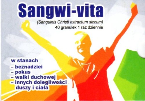 Sangwi-vita - Różaniec do Krwi Chrystusa 6x5(drewniana koronka+receptura stosowania) - 48100