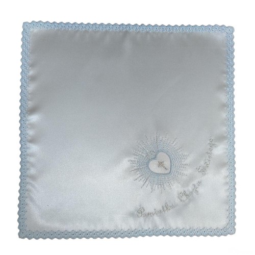 Szatka Chrzest kwadrat niebieska serce w promieniach                          PAJ - 42989