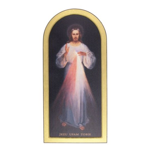 Obraz 28x60cm Jezu Ufam Tobie WILEŃSKI ŁUK (na drewnie) - 37763