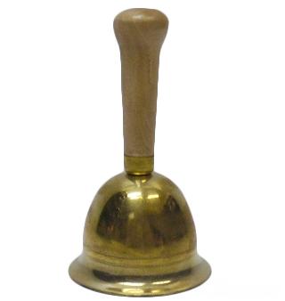 Dzwonek mniejszy (II) wys.9cm z drewnianą rączką - 11855