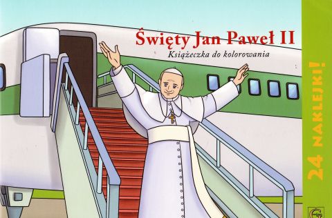 Święty Jan Paweł II. Książeczka do kolorowania + 24 naklejki (książka) - -, kolorowanka, Wydawnictwo Archidiecezji Lubelskiej GAUDIUM, 2020 r., oprawa miękka - 00454 9788375483987