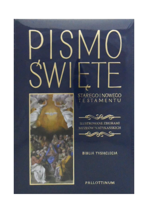 Biblia Tysiąclecia Pismo św. SiNT Ilustrowane zbiorami muzeów Watykańskich (granat) (książka) - praca zbiorowa, Biblia, Wydawnictwo Pallottinum, 2019 r., oprawa Twarda - 60479 9788370148362