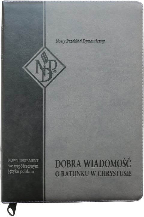 Nowy Testament NPD (zamek, wycięcia, szara okładka) Dobra Wiadomość o ratunku w Chrystusie (książka), Pismo św., Oficyna Wydawnicza VOCATIO, 2021 r., oprawa zintegrowana - 10251 9788384079683