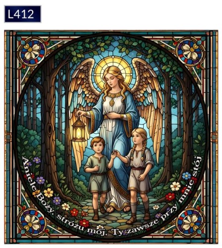 Obraz na ceramice Anioł Stróż 20x20cm - 69339