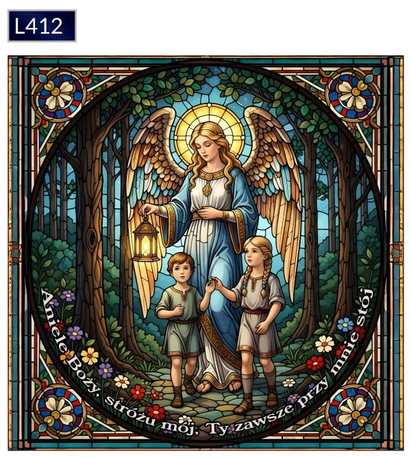 Obraz na ceramice Anioł Stróż 20x20cm - 69339
