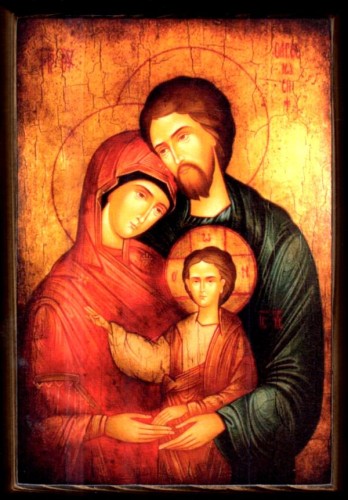 Obraz Św. Rodzina 15x21,5cm na desce - 69224