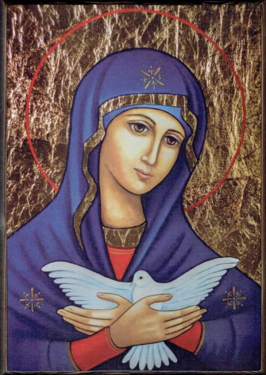 Obraz Matka Boża niosąca Ducha 21,5x30cm na desce - 69218
