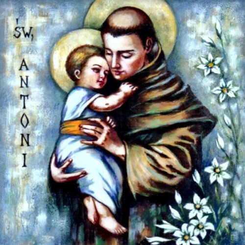 Ikona na ceramice 15x15cm Św. Antoni - 69116