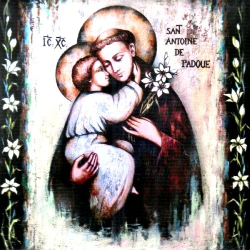 Ikona na ceramice 15x15cm Św. Antoni - 69115