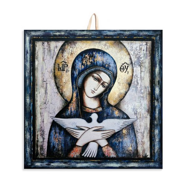 Ikona na ceramice 15x15cm Matka Boża Niosąca Ducha Świętego - 68571