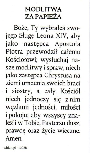 Obrazek Papież Leon XIV. Modlitwa za papieża - 68366