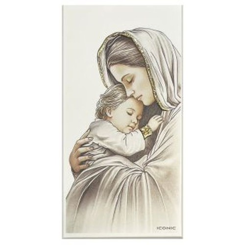 Obrazek na drewnie 6x12cm Matka Boża z Dzieciątkiem - ! - 68333 8056216717302