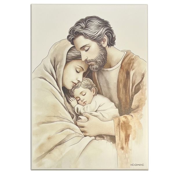 Obrazek na drewnie 23x22cm Św. Rodzina KOLOR - ! - 68325 8056216717289