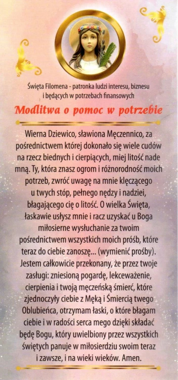 Zakładka do książki - Modlitwa o pomoc w potrzebie - 67573
