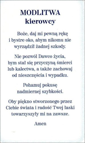 Obrazek z brokatem św. Krzysztof. Modliwa kierowcy - 67547              