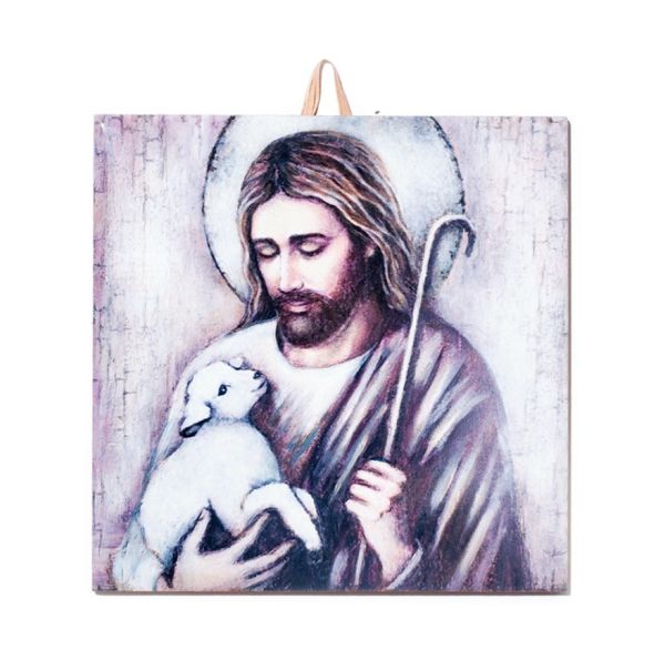 Ikona na ceramice 15x15cm Dobry Pasterz - 67438