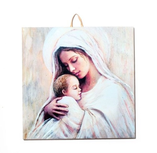 Ikona na ceramice 15x15cm Matka Boża z Dzieciątkiem - 67437