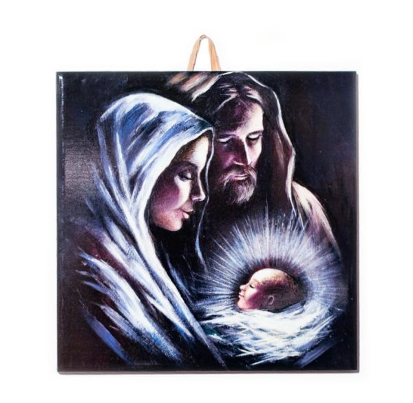 Ikona na ceramice 15x15cm Święta Rodzina - 67436