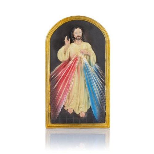 Płaskorzeźba Jezus Miłosierny (kolorowa) 11x20cm - 67279