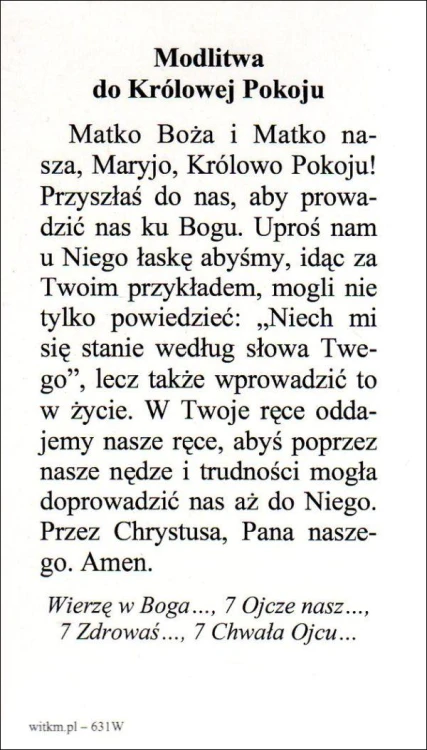 Obrazek Matka Boża Medjugorska. Modlitwa do Królowej Pokoju - 67240