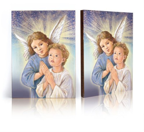 Ikona mini 10x12cm Aniołki z dzieckiem - 67170