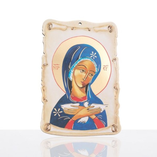 Obrazek 16x24cm Matka Boże Niosąca Ducha Św. (papirus) na płycie - 67143
