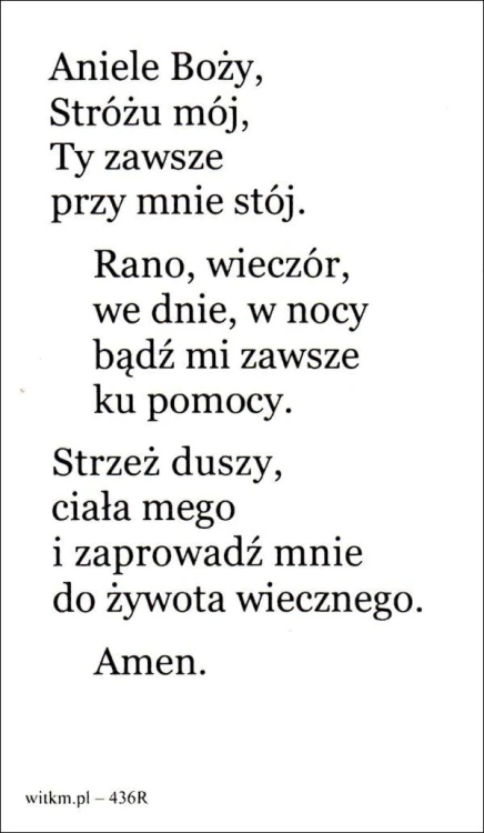 Obrazek Anioł Stróż i śpiące dzieci. Modlitwa: Aniele Boży, Stróżu mój... - ! - 66970