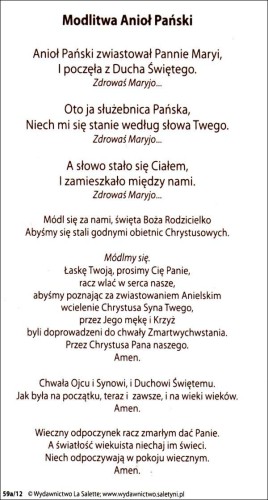 Obrazek Matka Boża Cygańska. Modlitwa Anioł Pański - 66867              