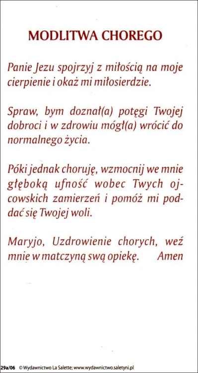 Obrazek Pan Jezus cierpiący. Modlitwa chorego - 66866              