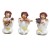 Figura Anioł stojący 9cm biało - złoty z instrumentem - 66027