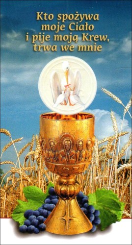 Obrazek eucharystyczny Kto spożwywa moje Ciało... (bez modlitwy) - 64728