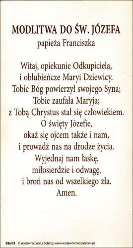 Obrazek Święta rodzina. Modlitwa do św. Józefa - 64722