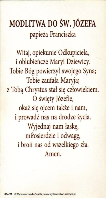 Obrazek Święta rodzina. Modlitwa do św. Józefa - 64722