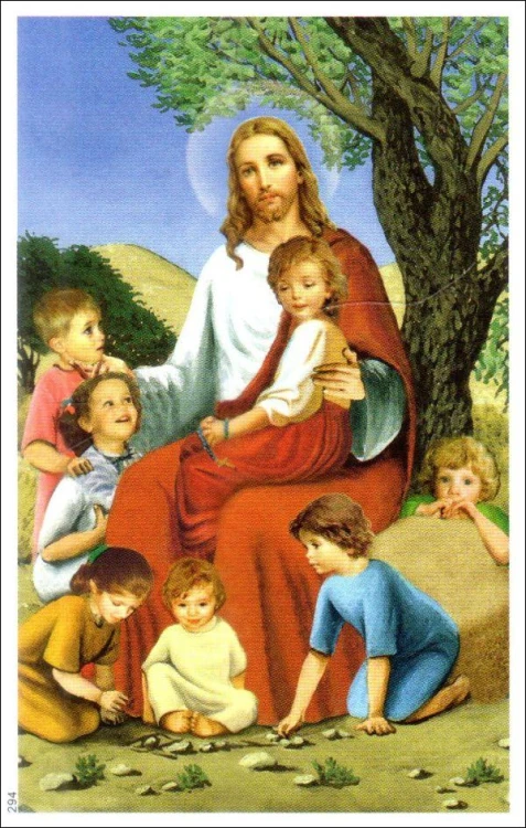 Obrazek Pan Jezus i dzieci. Modlitwa rodziców za dzieci - 64696