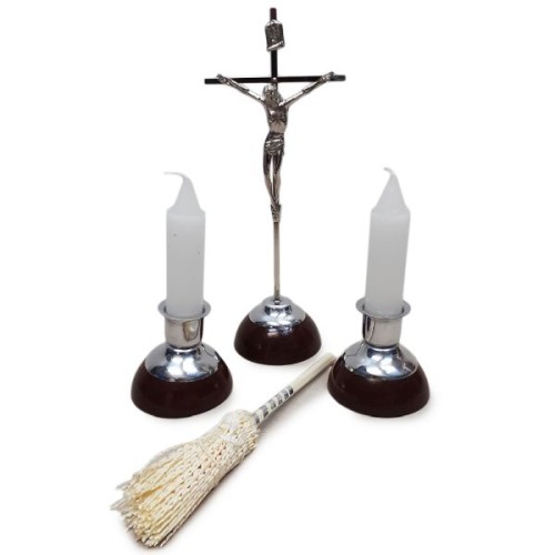 Komplet kolędowy drewno ciemne CHROM II 22cm - 63926